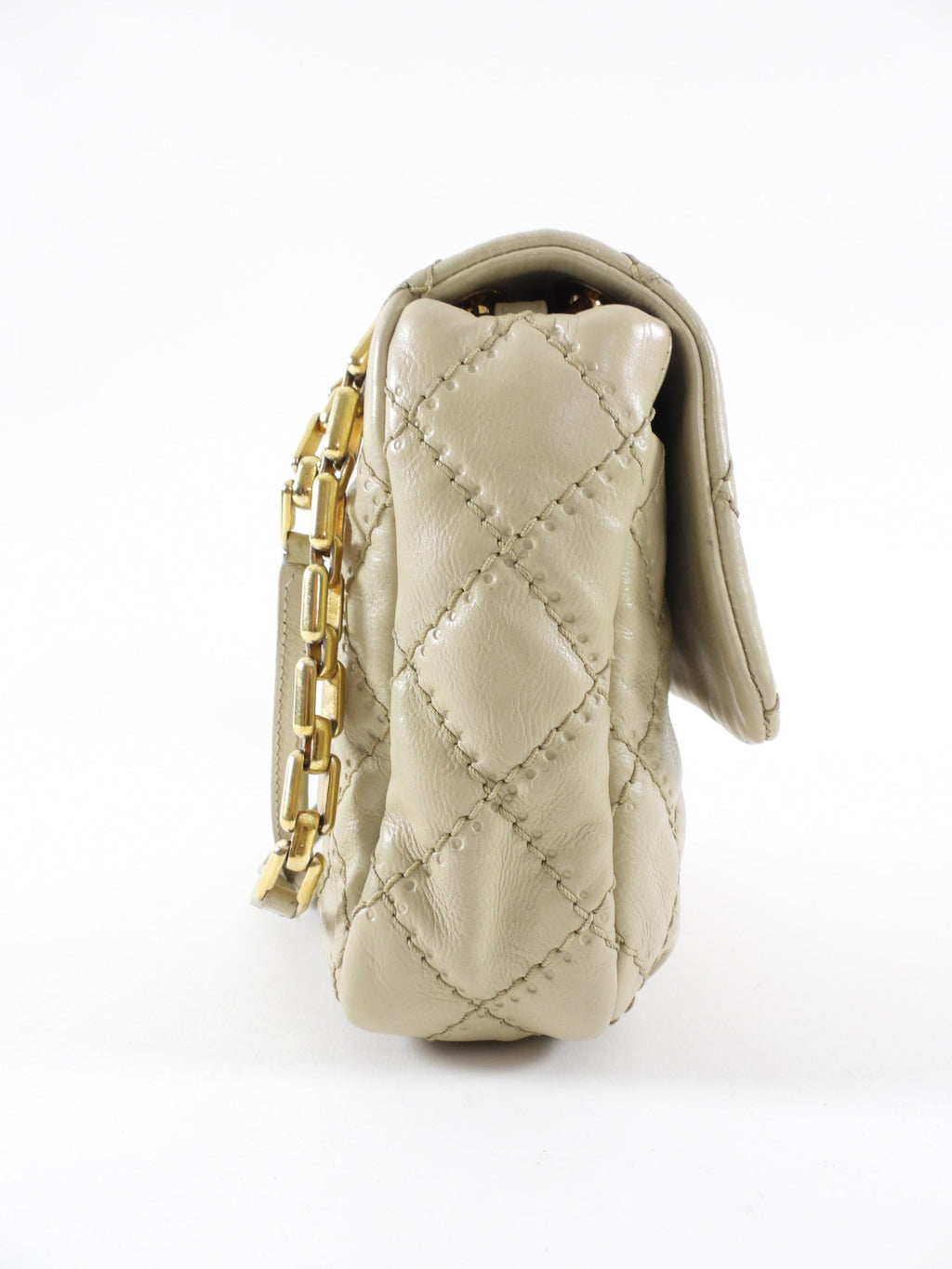 Chanel Greige Leather Ultimate Stitch Flap Bag
