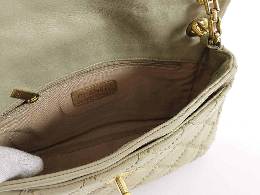 Chanel Greige Leather Ultimate Stitch Flap Bag