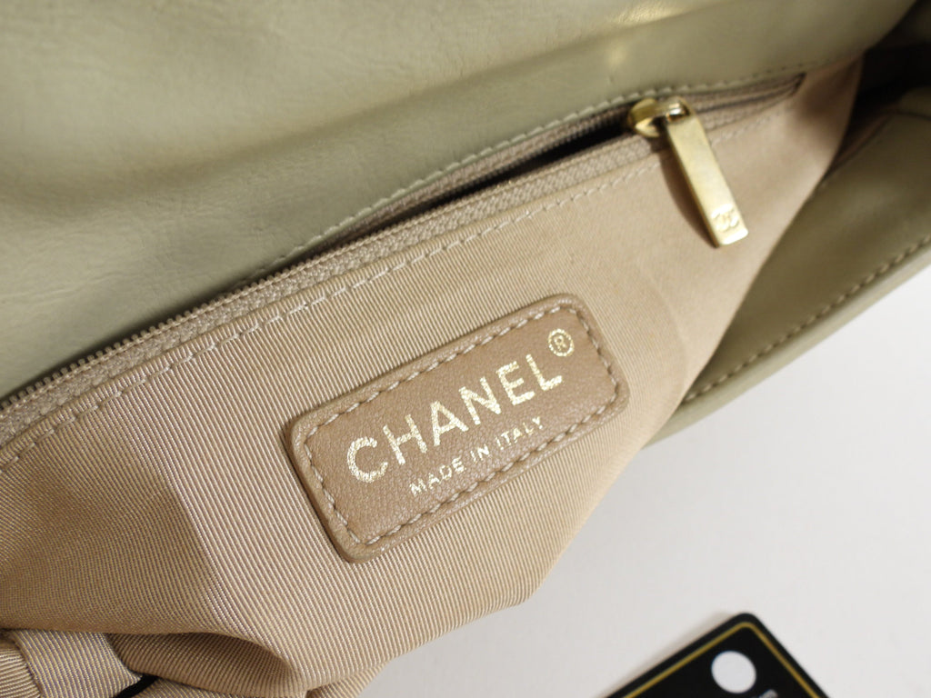 Chanel Greige Leather Ultimate Stitch Flap Bag