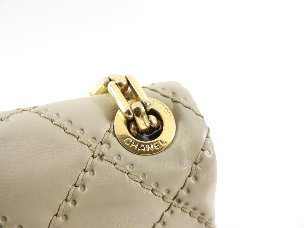 Chanel Greige Leather Ultimate Stitch Flap Bag