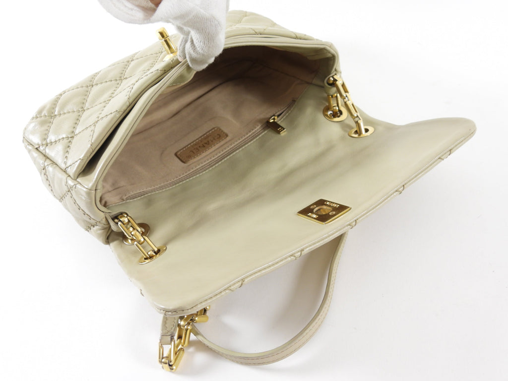 Chanel Greige Leather Ultimate Stitch Flap Bag