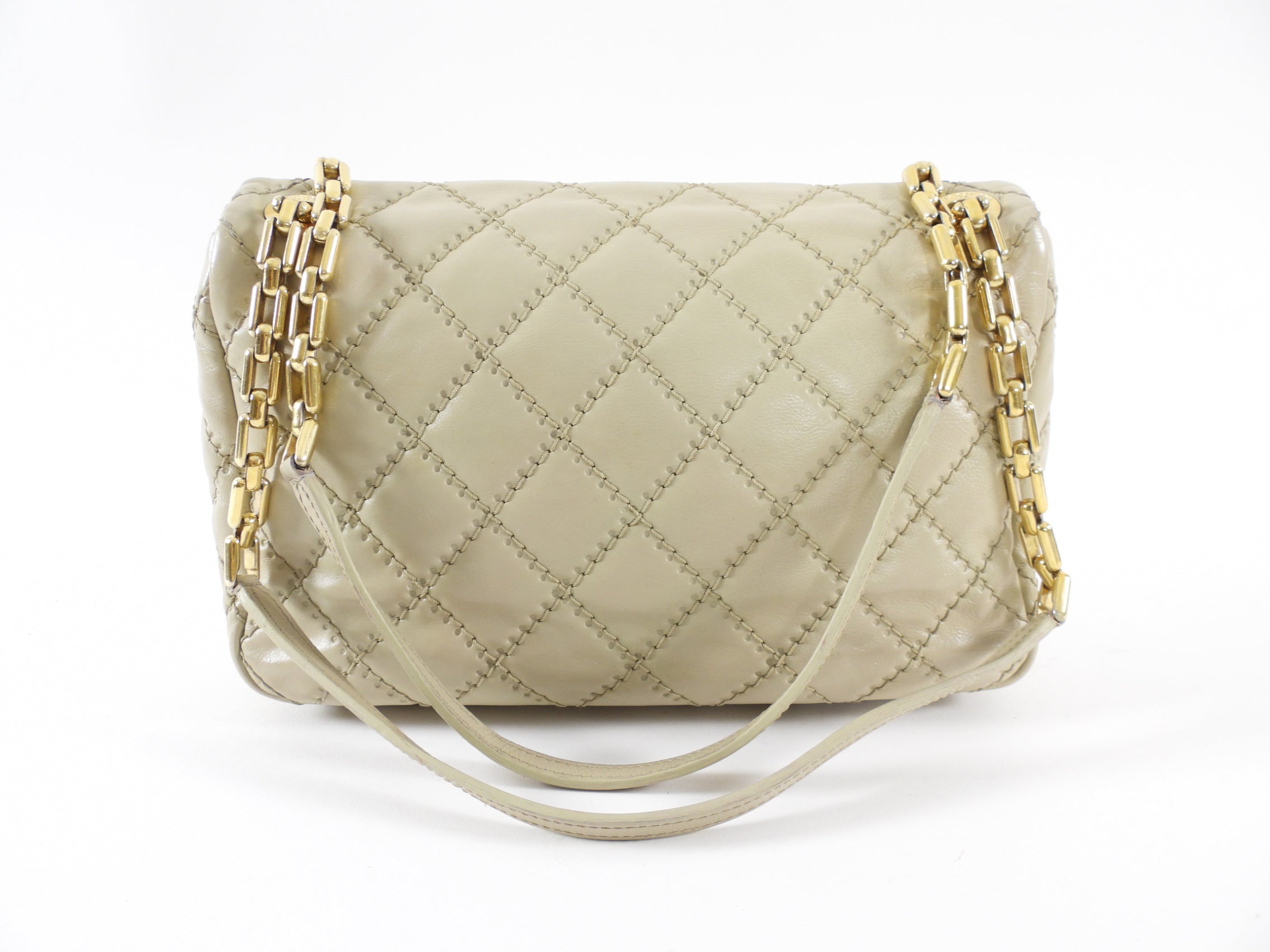 Chanel Greige Leather Ultimate Stitch Flap Bag