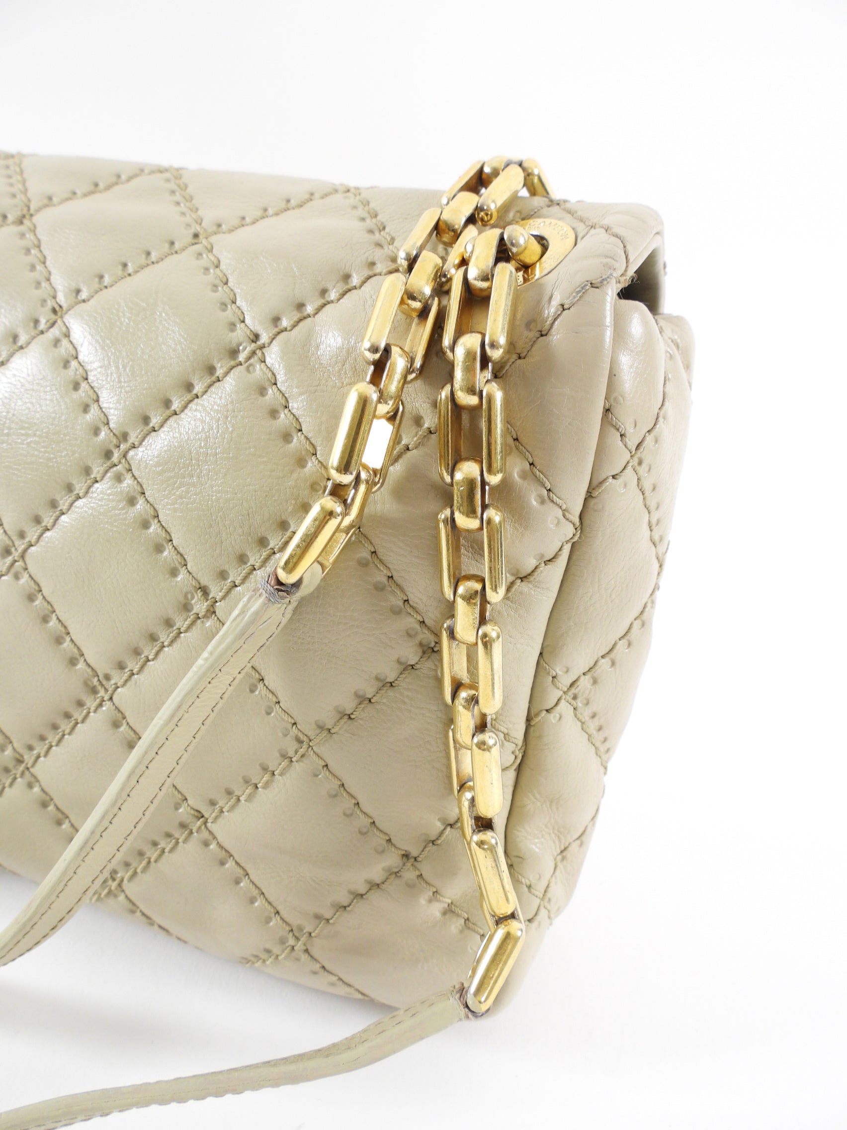 Chanel Greige Leather Ultimate Stitch Flap Bag