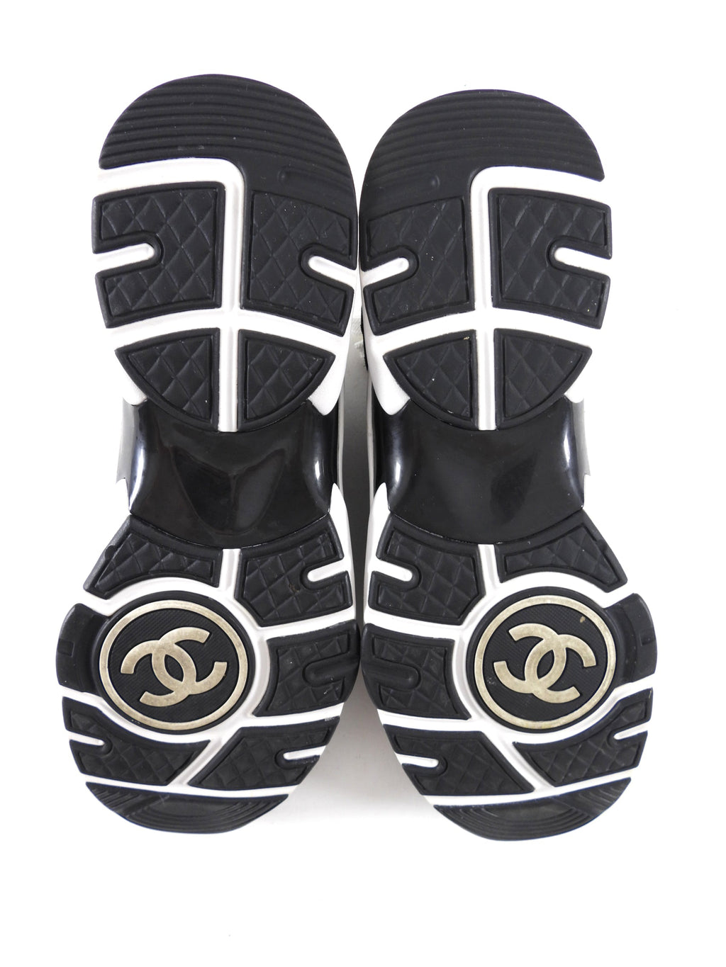 Chanel 22A Black Suede Interlocking CC All Over Logo Sneakers - 40
