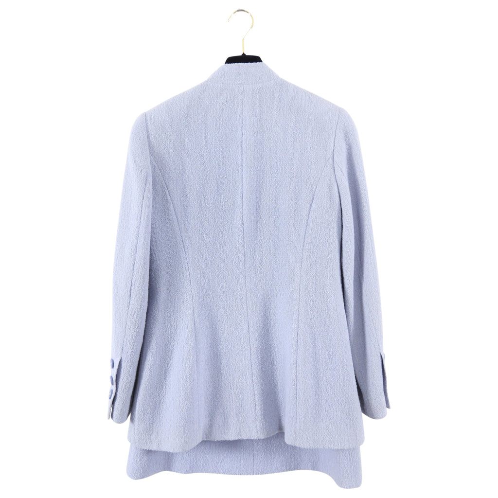 Chanel Vintage 1997 Spring Ice Blue Wool Skirt Suit - 38