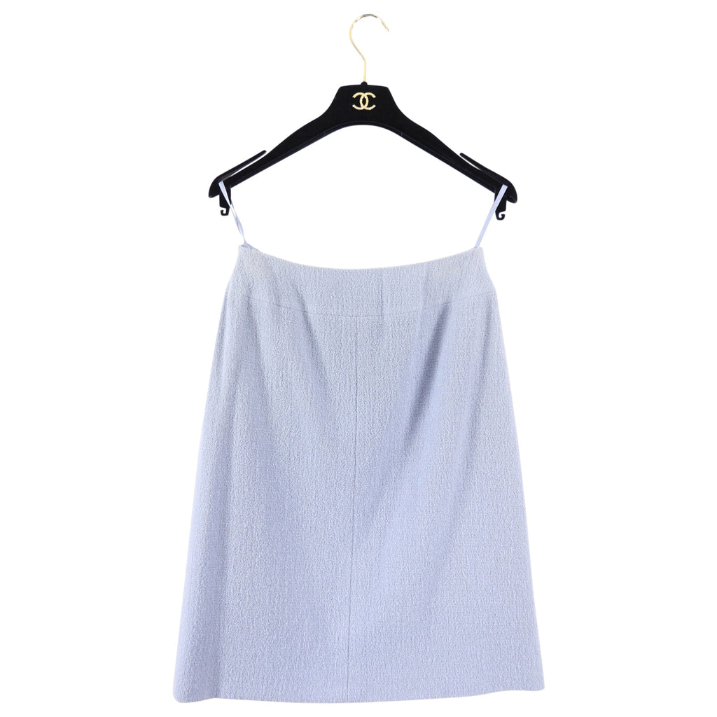 Chanel Vintage 1997 Spring Ice Blue Wool Skirt Suit - 38