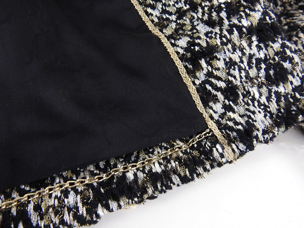 Chanel Pre-Fall 2012 Bombay Runway Gold Tweed Skirt Suit - 38 / 6