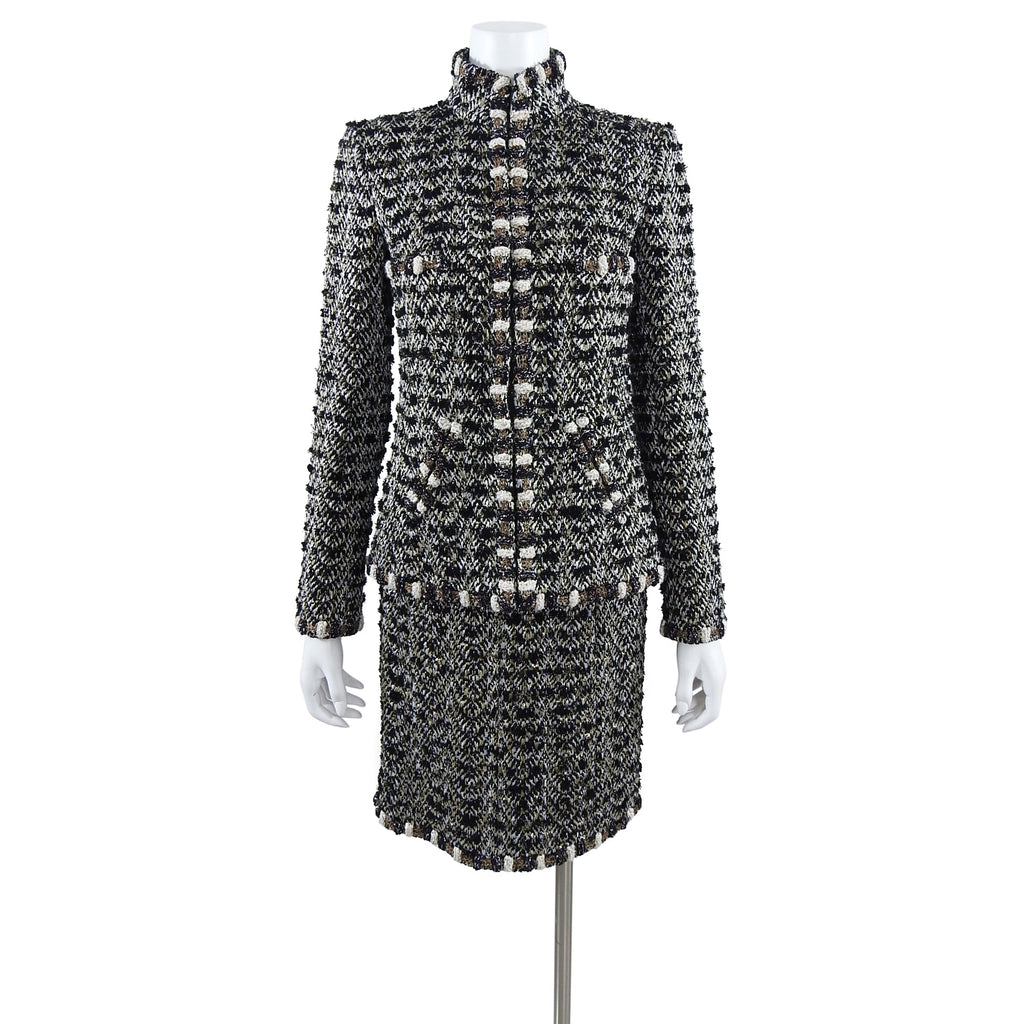 Chanel Pre-Fall 2012 Bombay Runway Gold Tweed Skirt Suit - 38 / 6