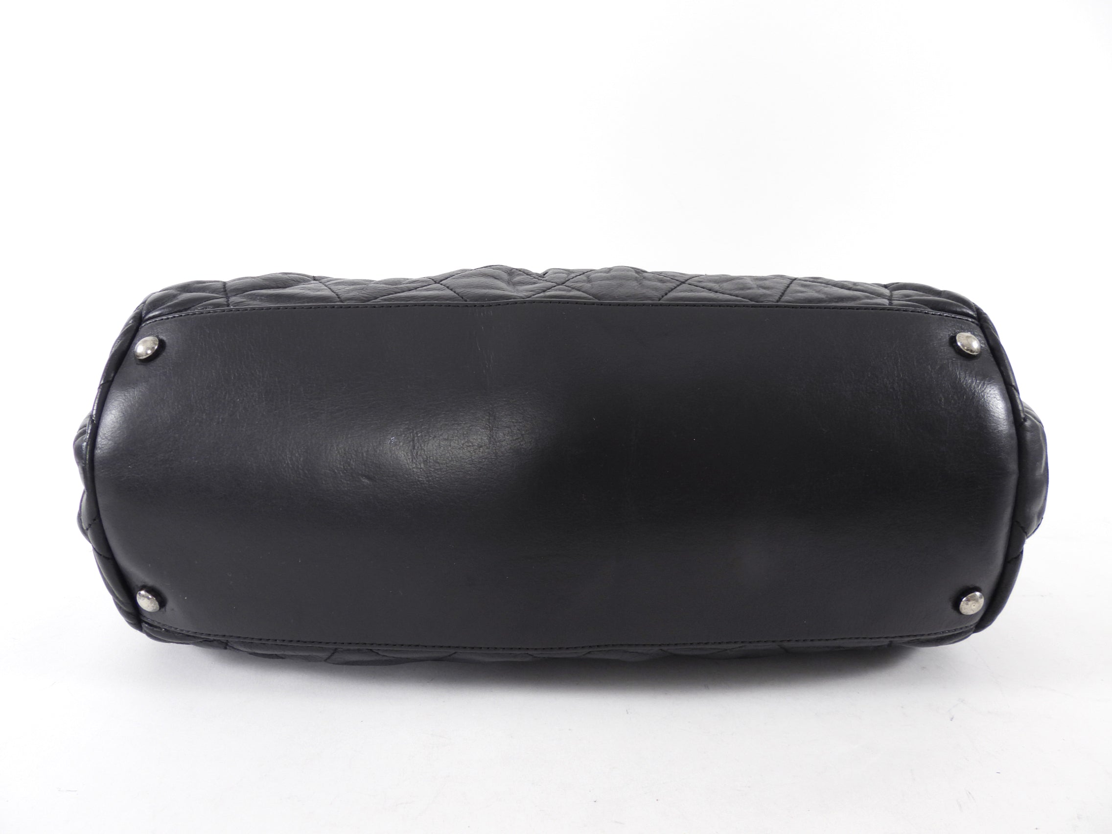 Chanel Black Leather Chic Quilt Bowling Bag