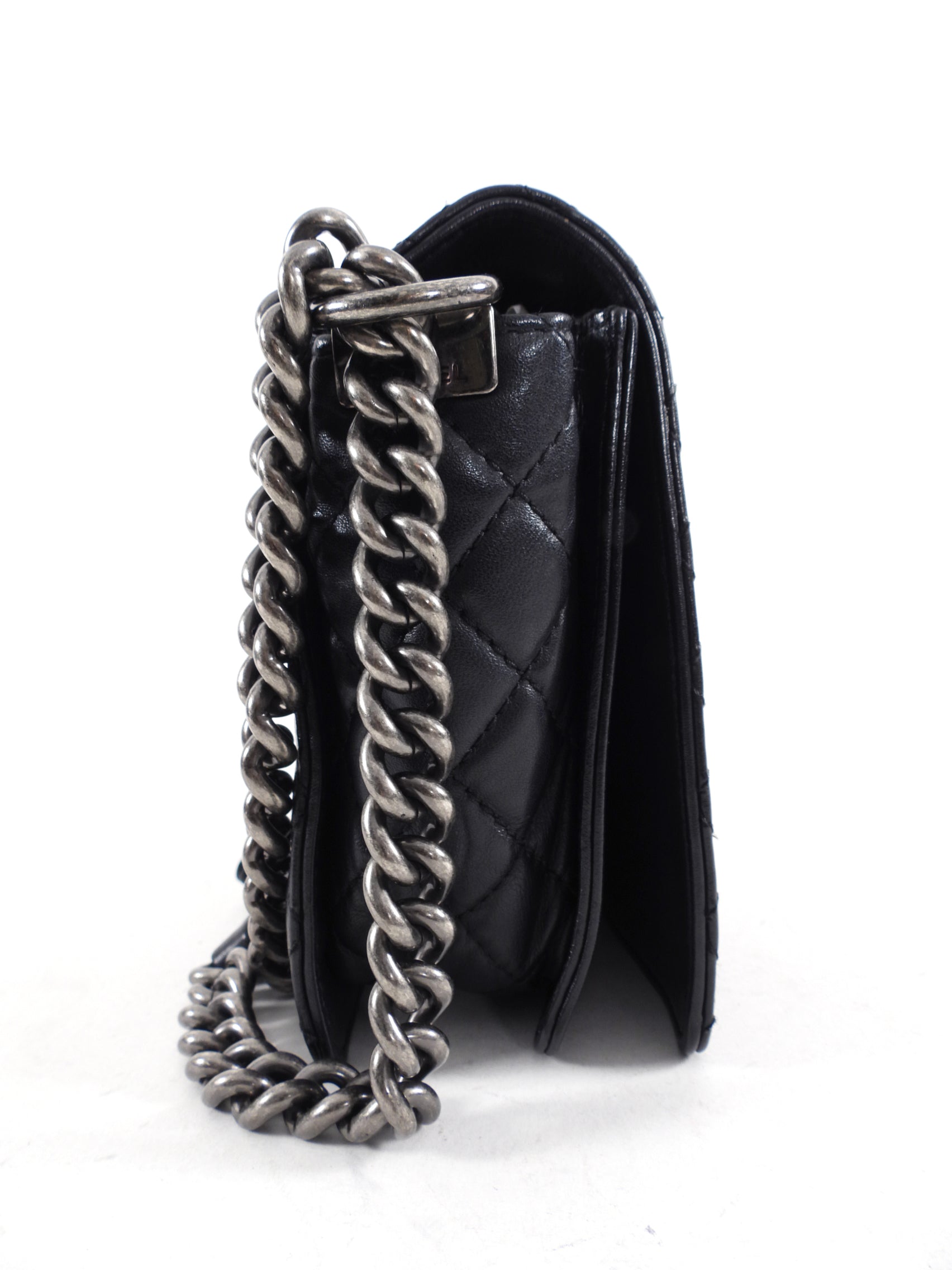 Chanel Paris Dallas Black Medium Boy Enchained Soft Bag