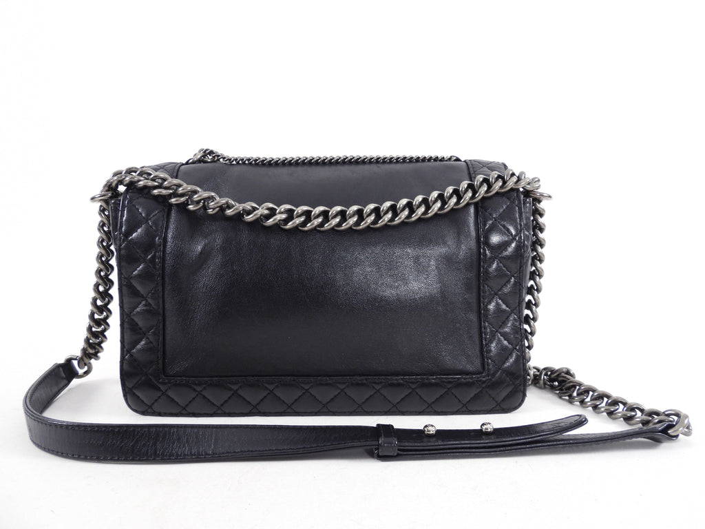 Chanel Paris Dallas Black Medium Boy Enchained Soft Bag