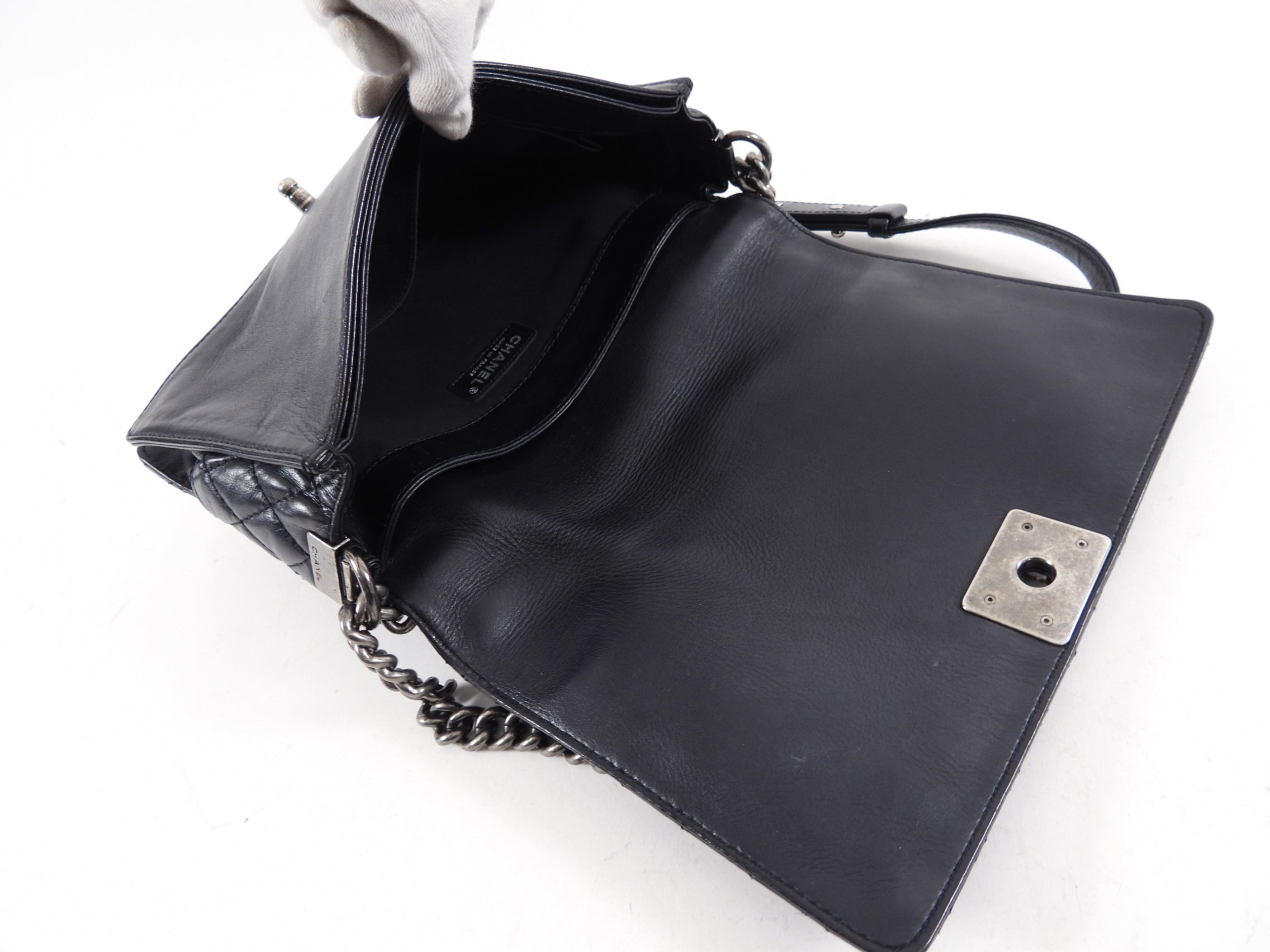 Chanel Paris Dallas Black Medium Boy Enchained Soft Bag
