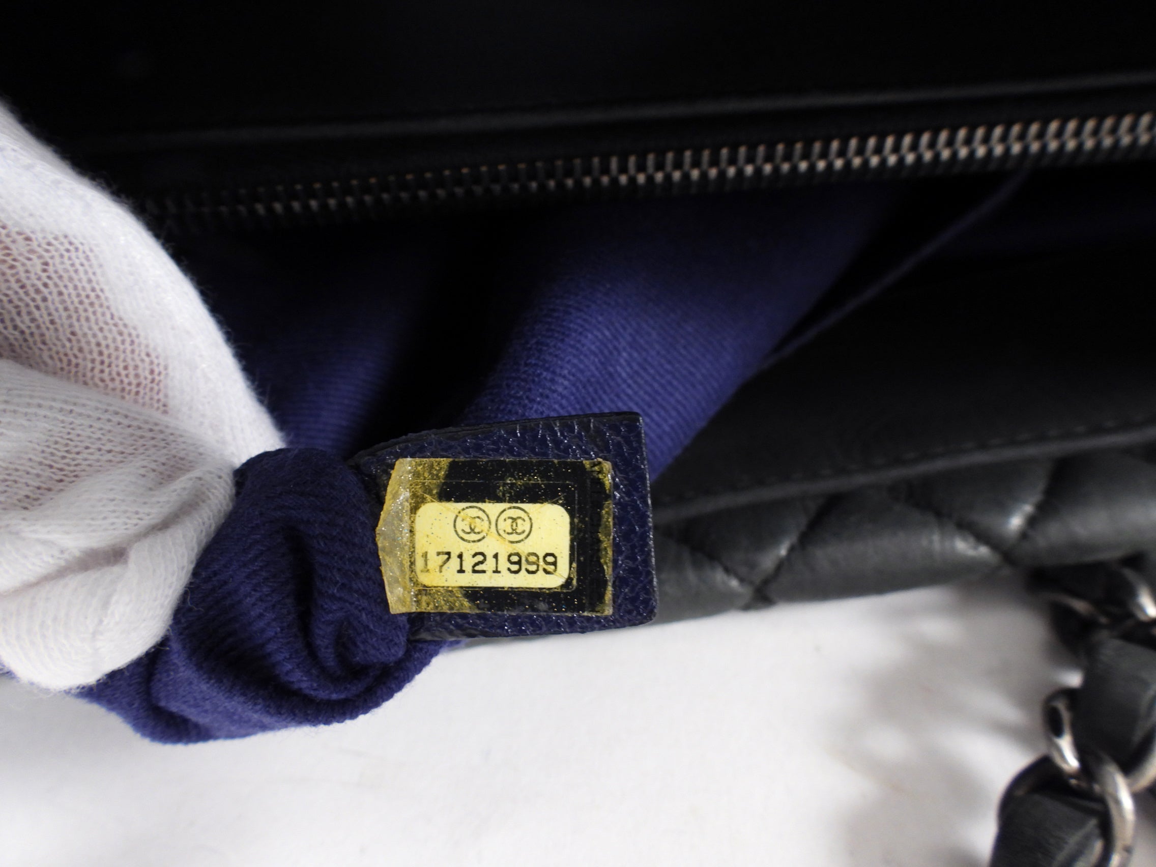 Chanel Black Leather New Bubble Quilt CC Charm Tote Bag