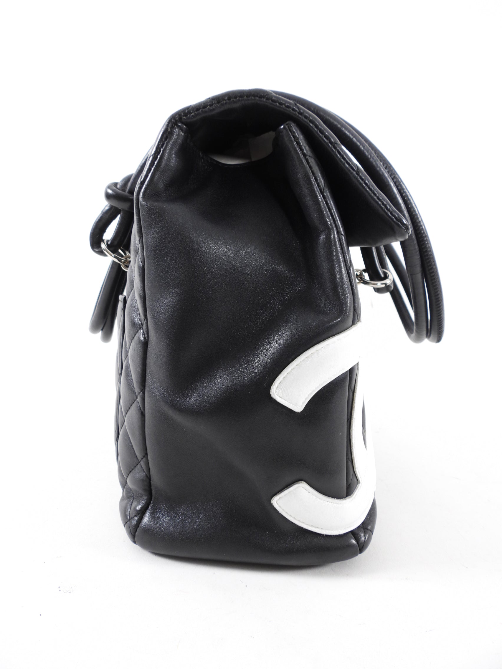 Chanel Black and White Cambon CC Shoulder Flap Bag