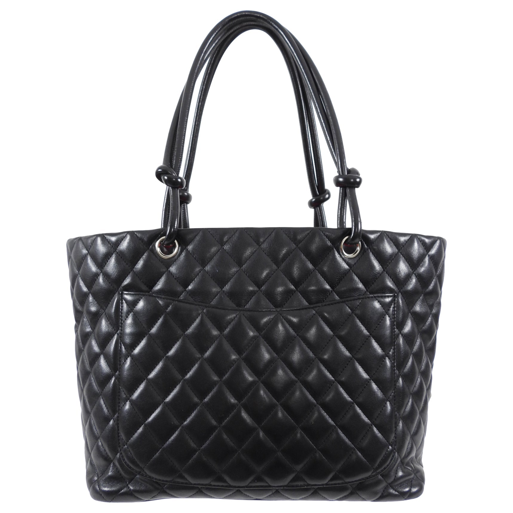 Chanel 2004 Cambon Black and White CC Tote Bag