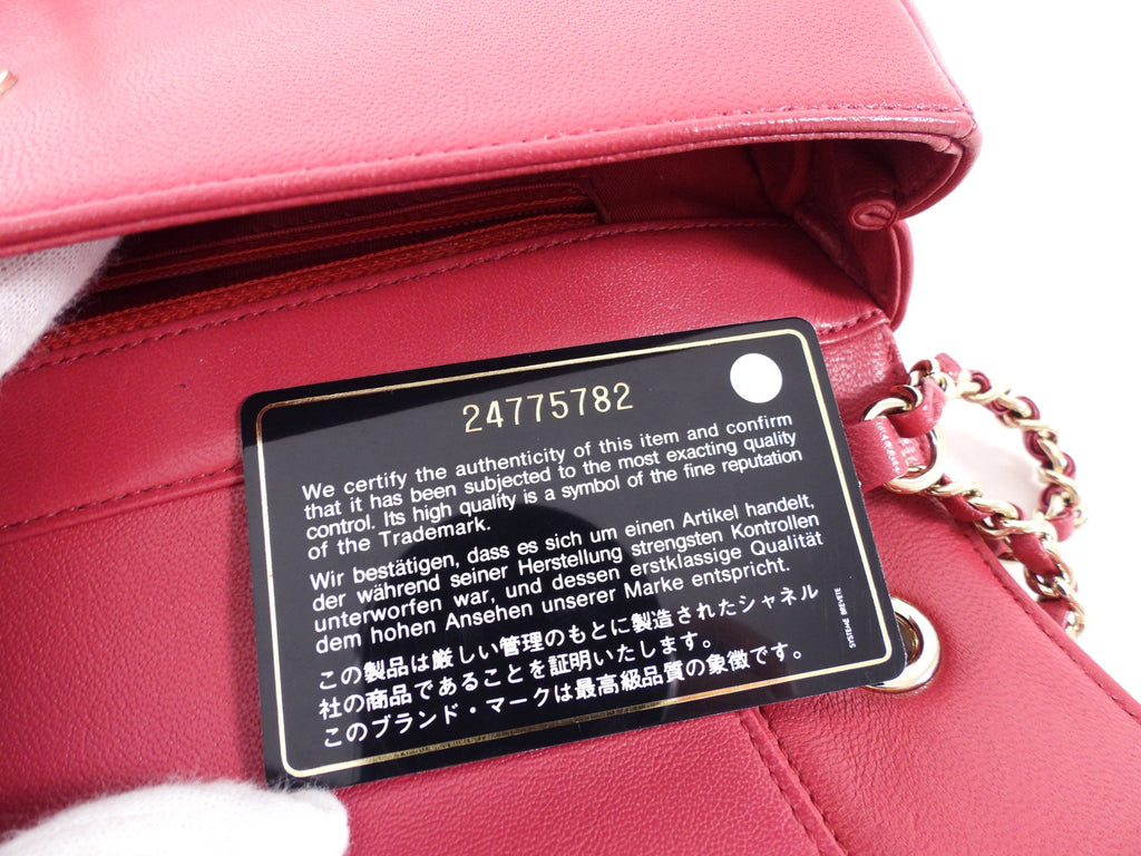 Chanel Cherry Pink Leather Mademoiselle Vintage Medium Flap Bag