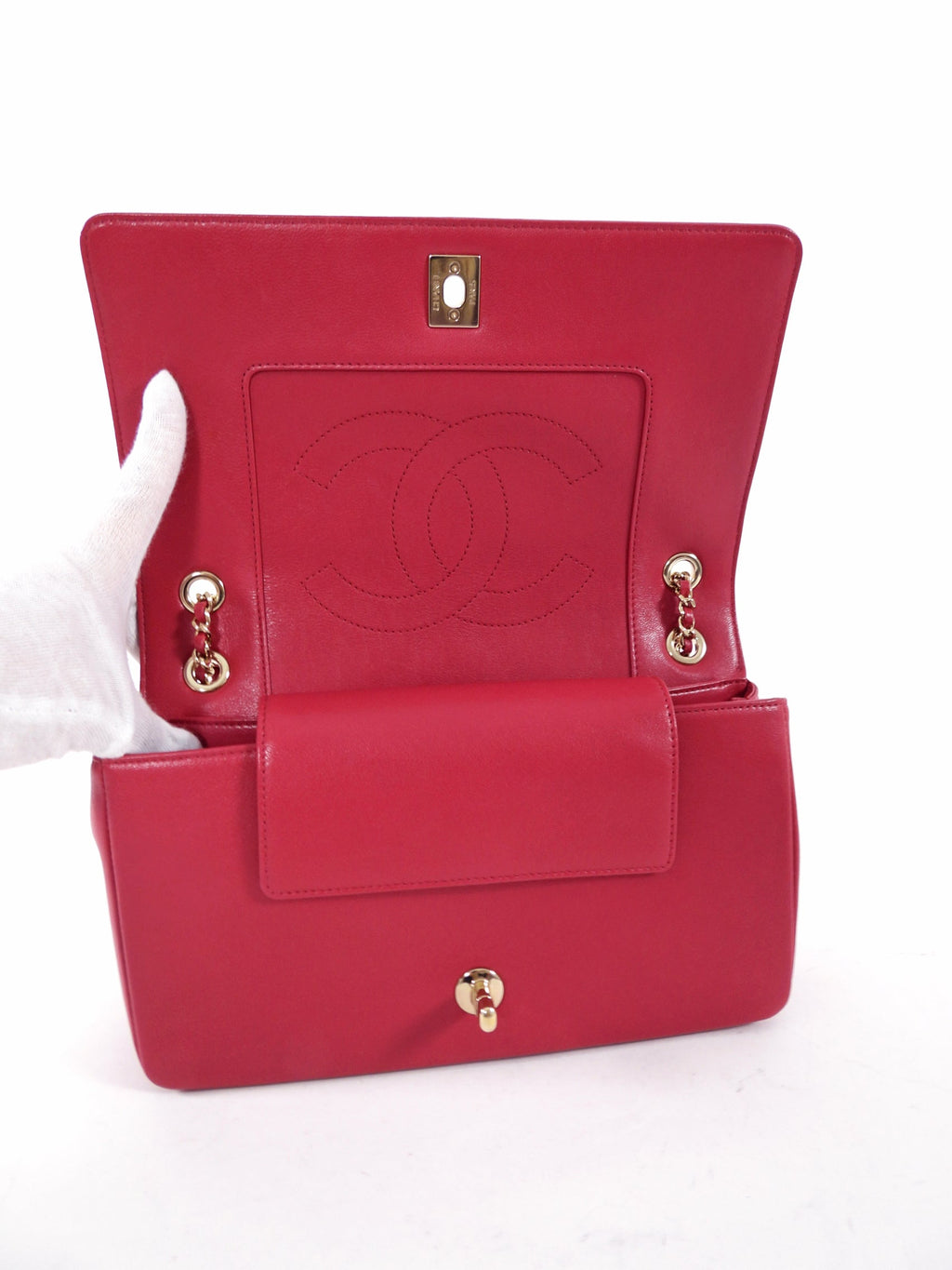 Chanel Cherry Pink Leather Mademoiselle Vintage Medium Flap Bag