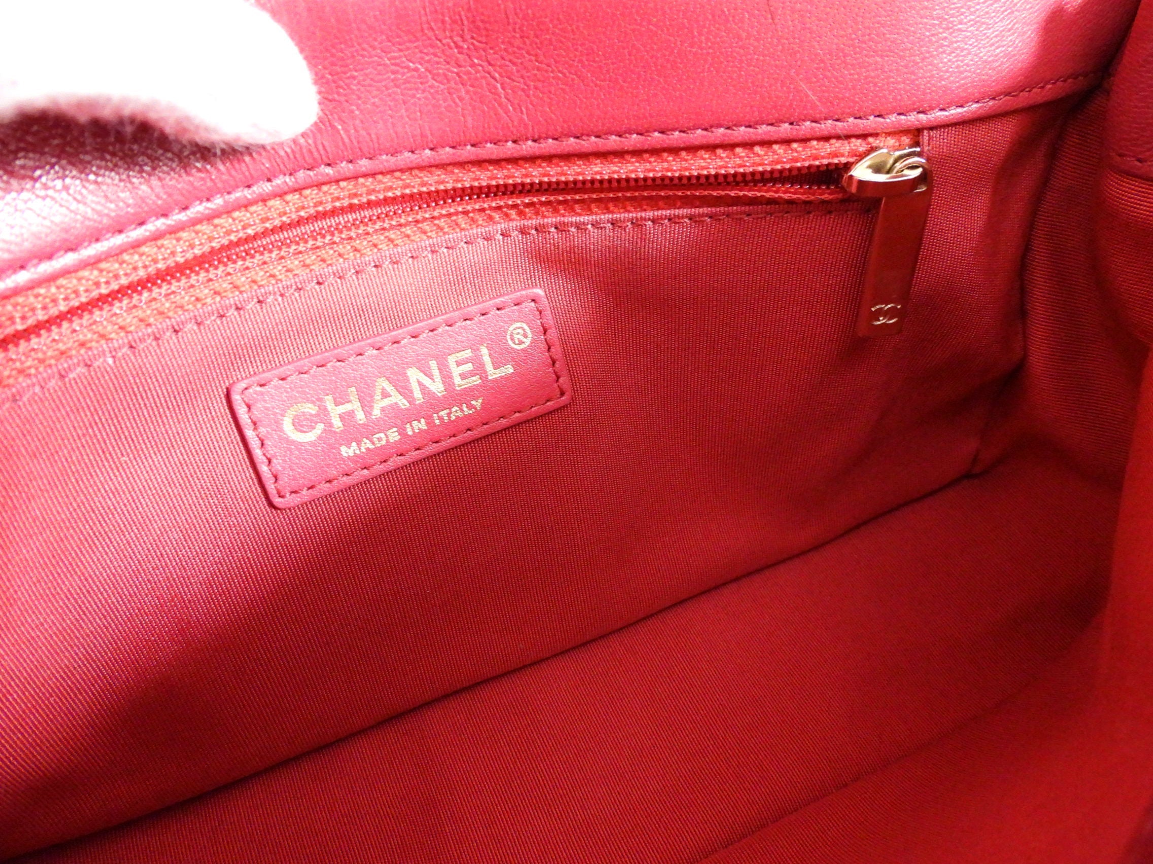 Chanel Cherry Pink Leather Mademoiselle Vintage Medium Flap Bag