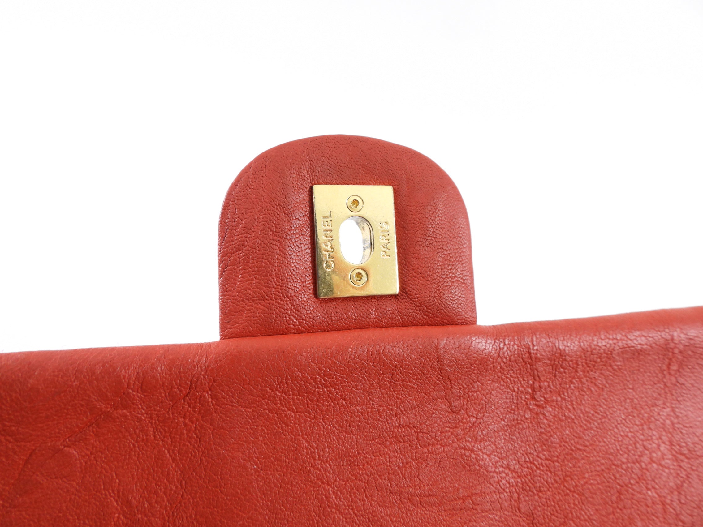 Chanel Surpique Chevron Red Quilted Small Flap Bag