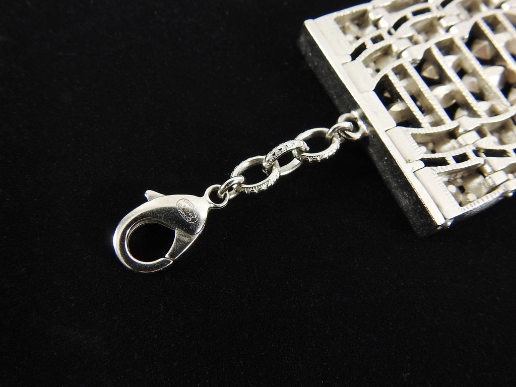 Chanel 15K Crystal CC Art Deco Style Runway Choker Necklace