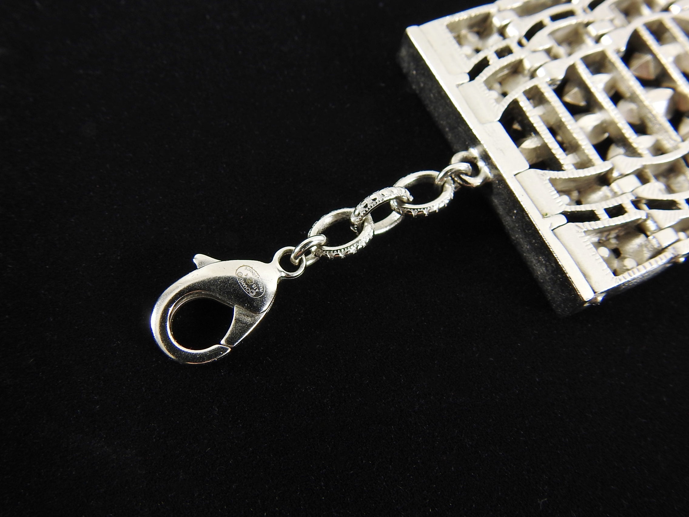 Chanel 15K Crystal CC Art Deco Style Runway Choker Necklace