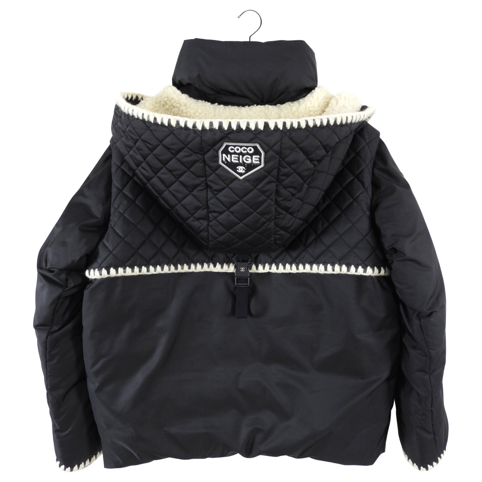 Chanel Coco Neige Black Hooded Jacket / Vest - FR38 / USA 6