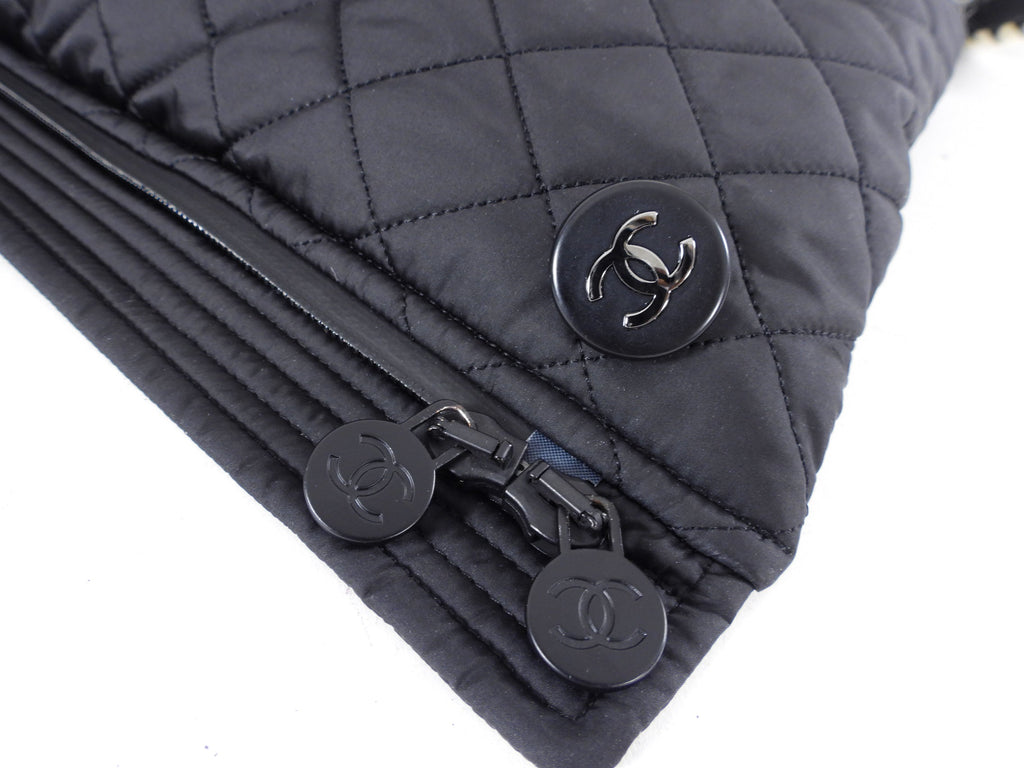 Chanel Coco Neige Black Hooded Jacket / Vest - FR38 / USA 6