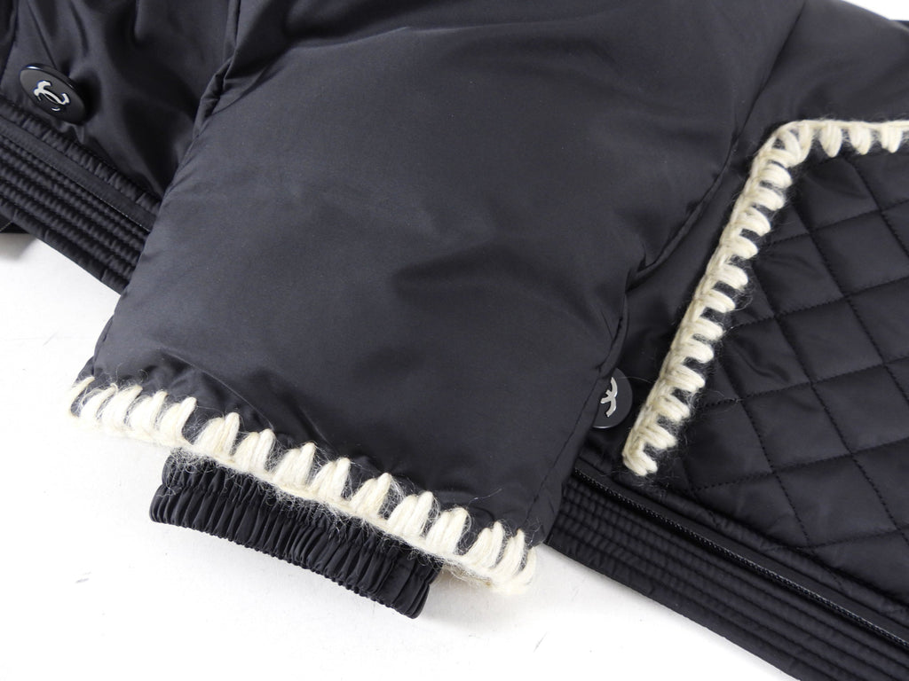 Chanel Coco Neige Black Hooded Jacket / Vest - FR38 / USA 6