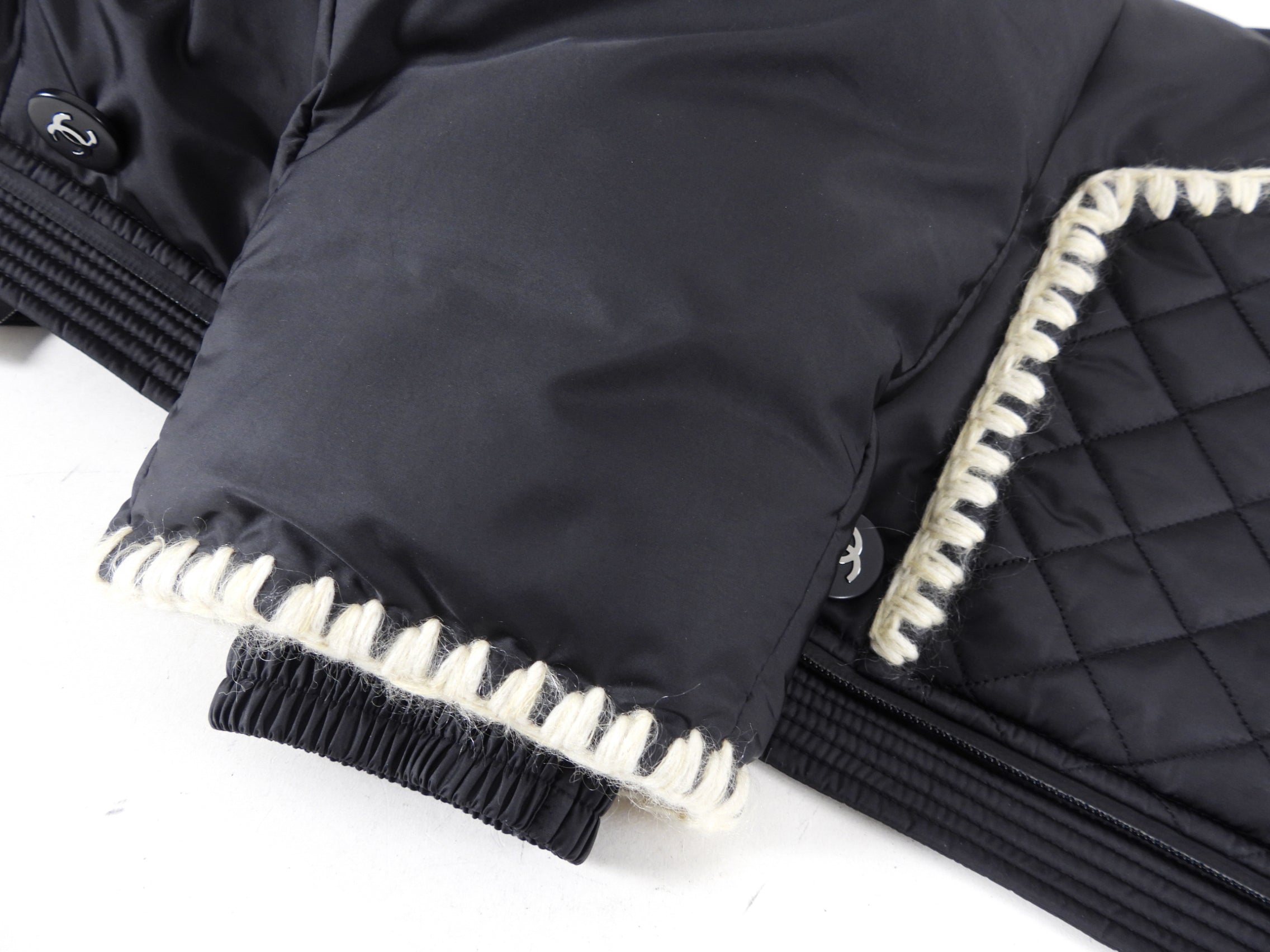 Chanel Coco Neige Black Hooded Jacket / Vest - FR38 / USA 6