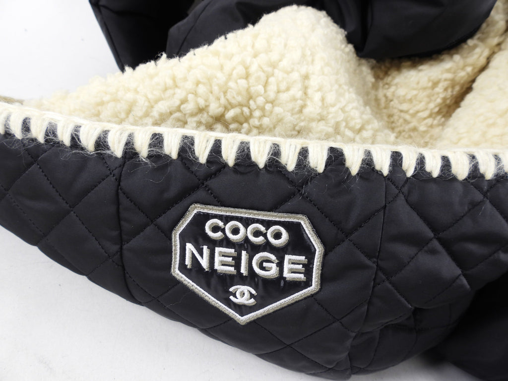 Chanel Coco Neige Black Hooded Jacket / Vest - FR38 / USA 6