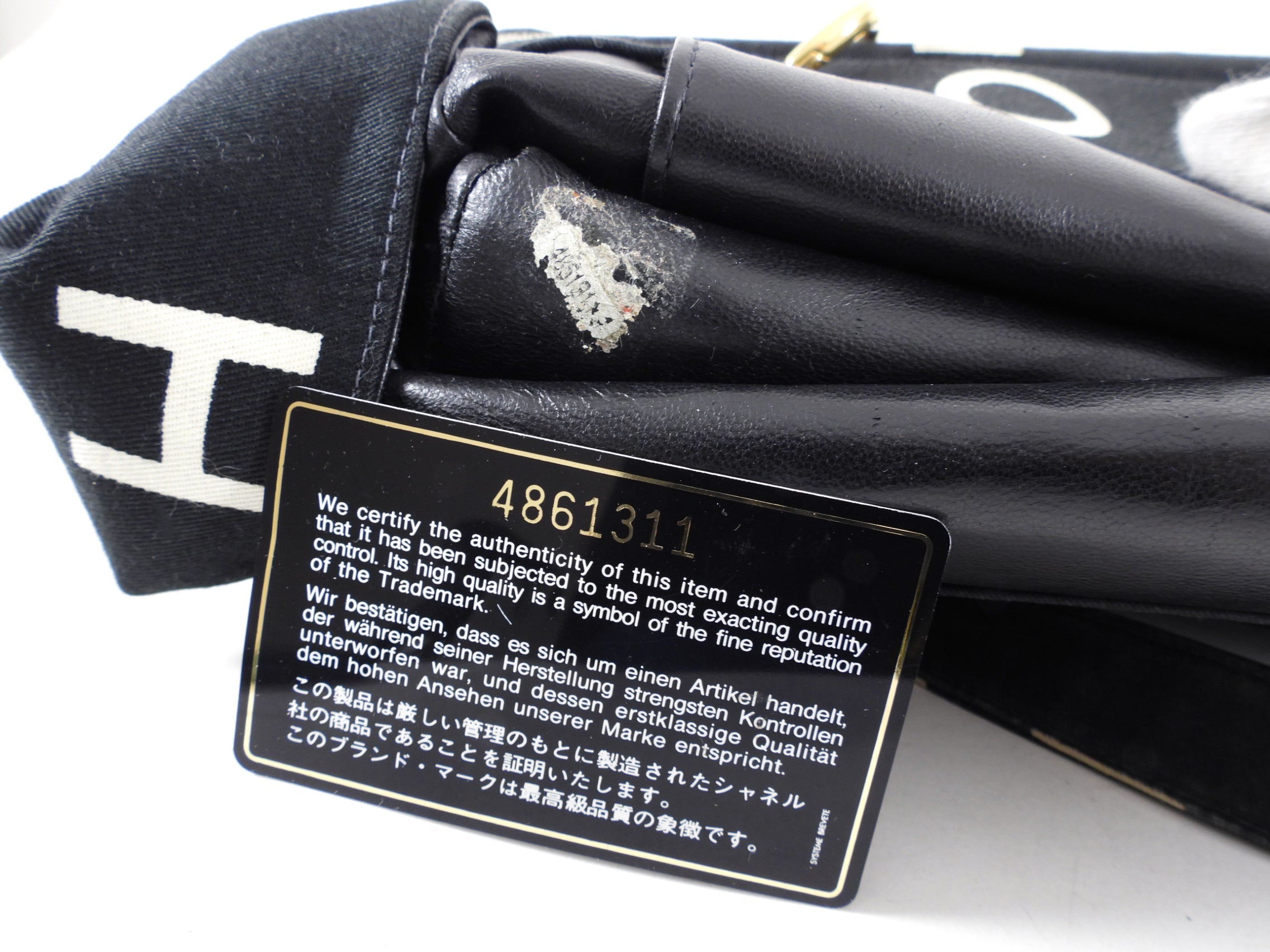 Chanel Vintage 1996 Coco Letters Canvas Large Tote Bag