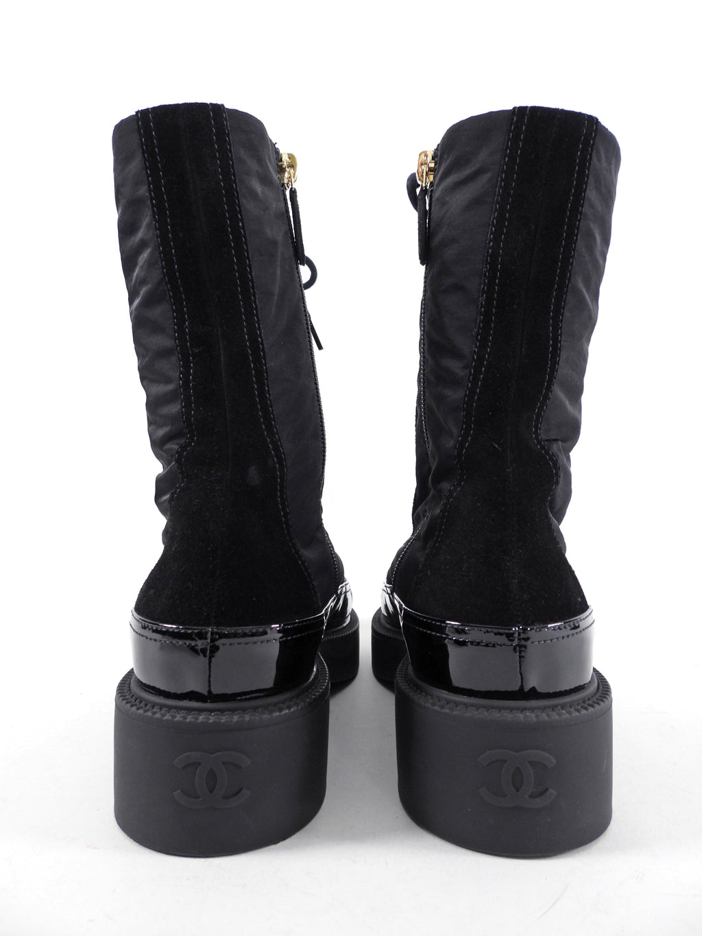 Chanel 2021 Combo Nylon Patent Ankle Boot - 40.5 / 9.5