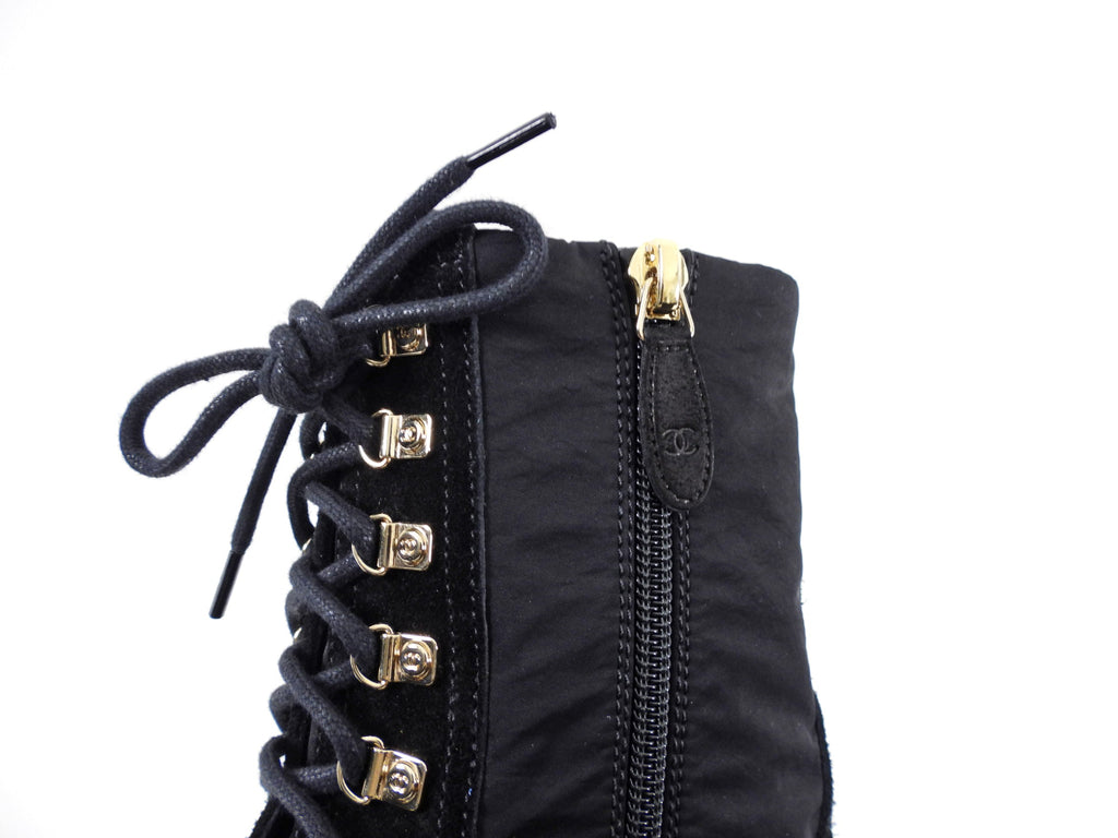Chanel 2021 Combo Nylon Patent Ankle Boot - 40.5 / 9.5