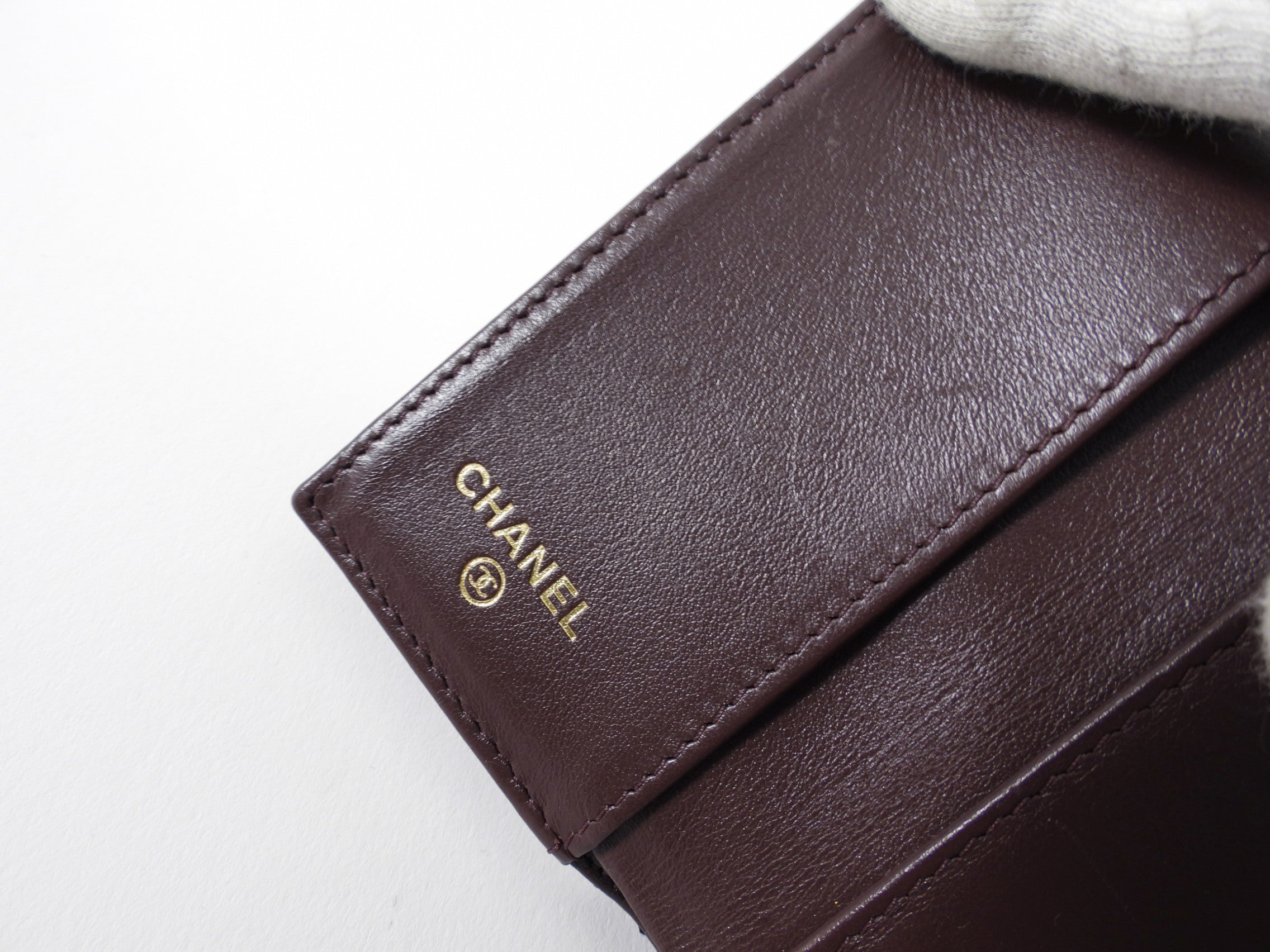 Chanel Black Caviar Leather Trifold Classic Flap Wallet