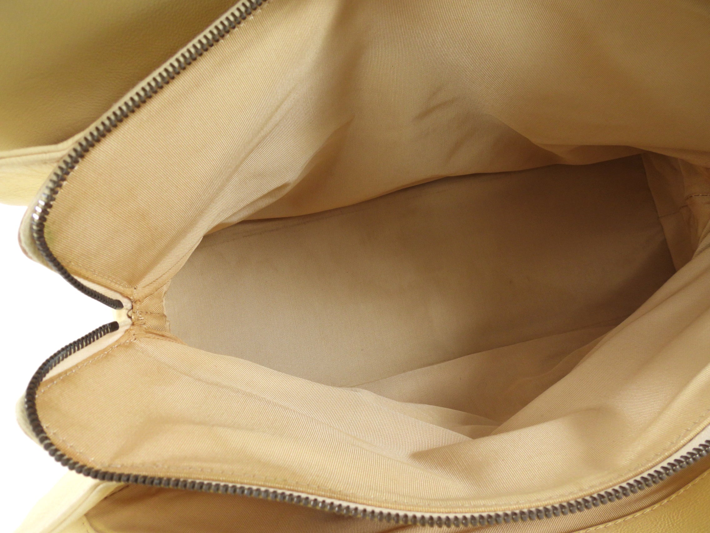 Chanel Large Buttermilk Cream Quilted CC Crown Tote Bag