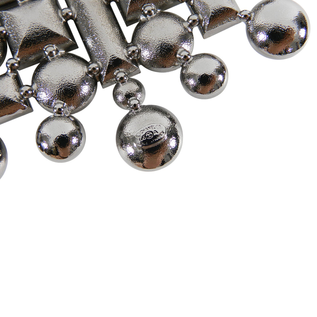 Chanel 06A Large Black, Clear, Grey, Crystal Statement Brooch Pin