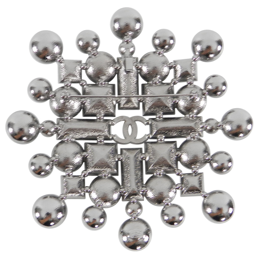 Chanel 06A Large Black, Clear, Grey, Crystal Statement Brooch Pin
