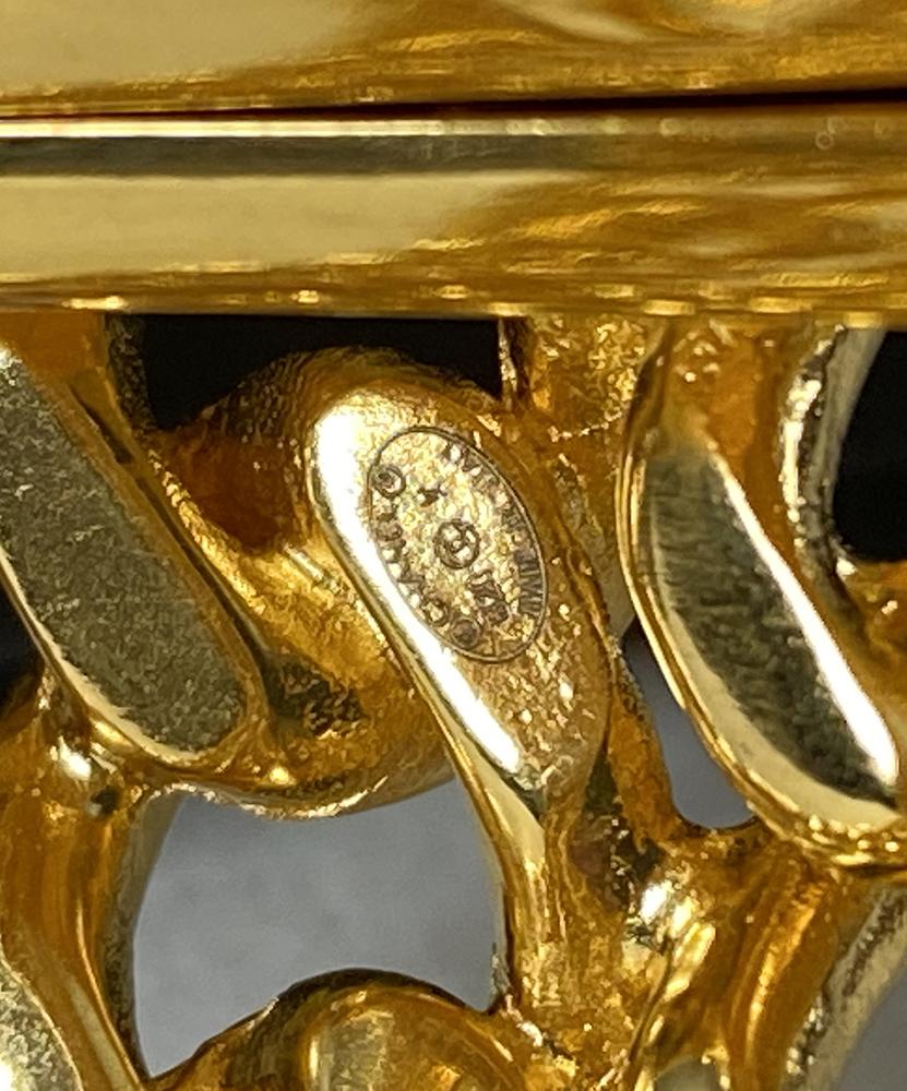 Chanel 2020K CC Gold Braided Chain Hinge Clamper Cuff Bracelet