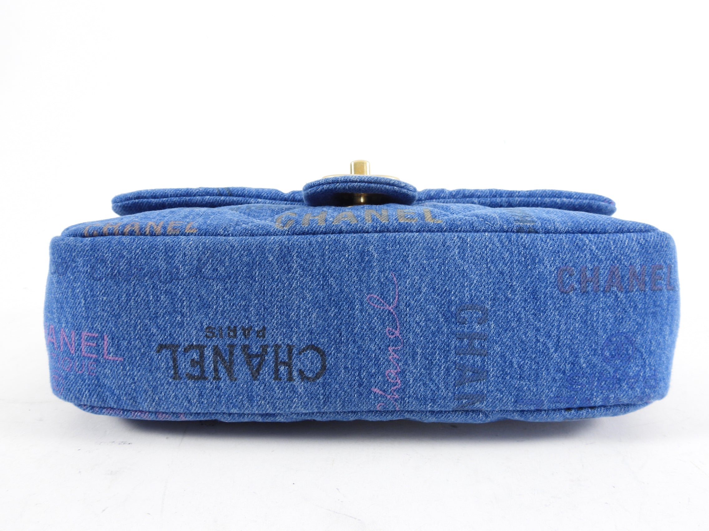 Chanel 22P Printed Denim Medium Flap Bag