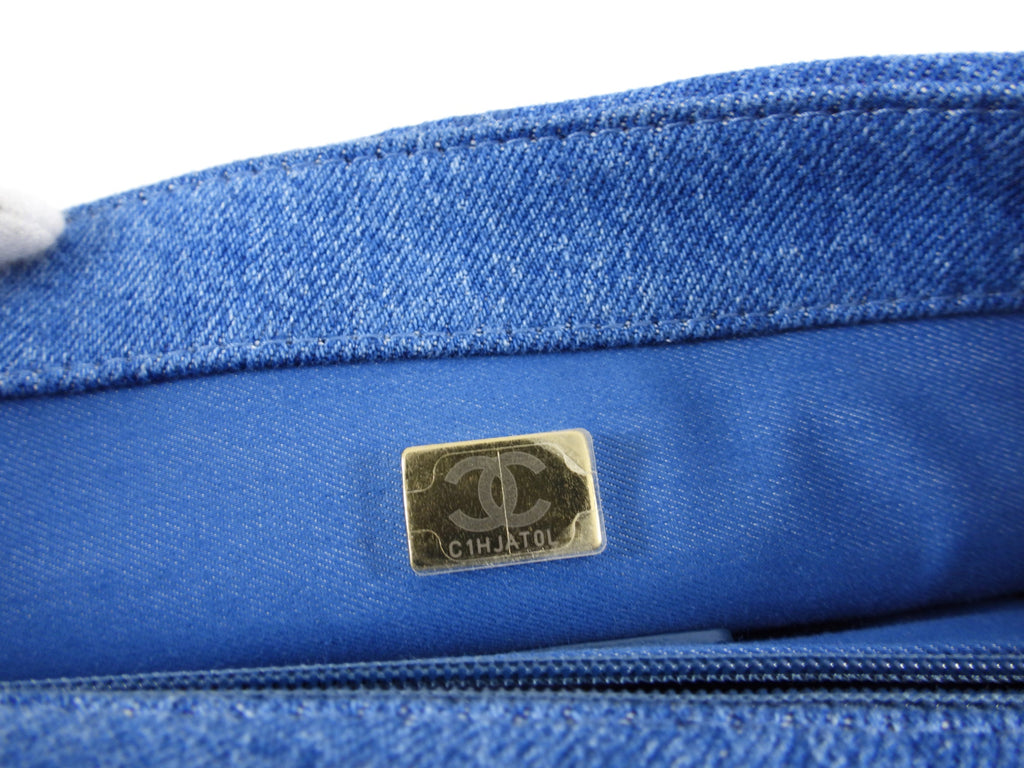 Chanel 22P Printed Denim Medium Flap Bag