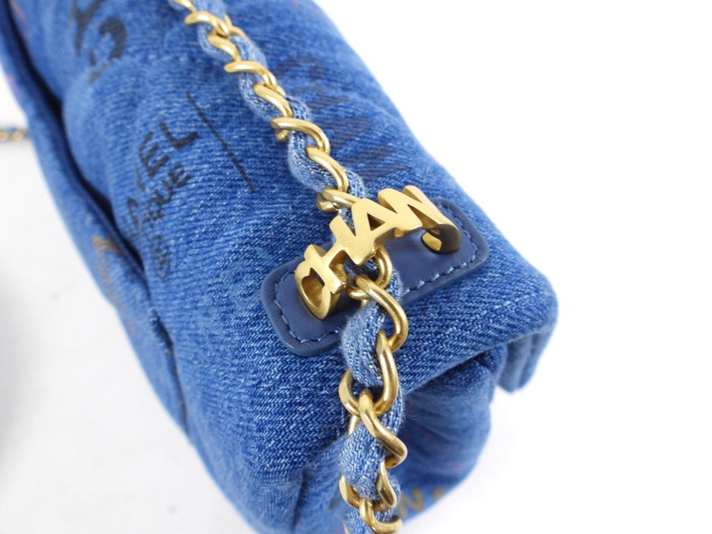 Chanel 22P Printed Denim Medium Flap Bag