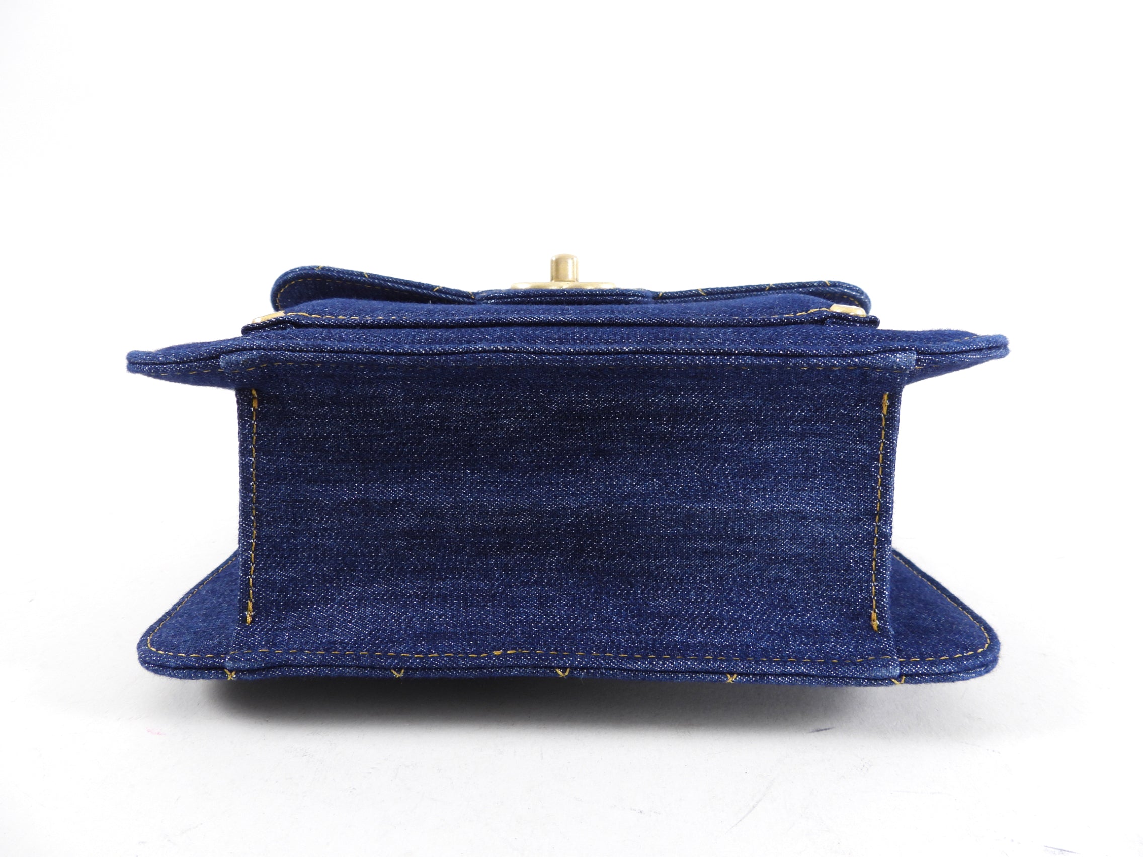 Chanel 23S Denim Quilted Chain Square Flap Bag
