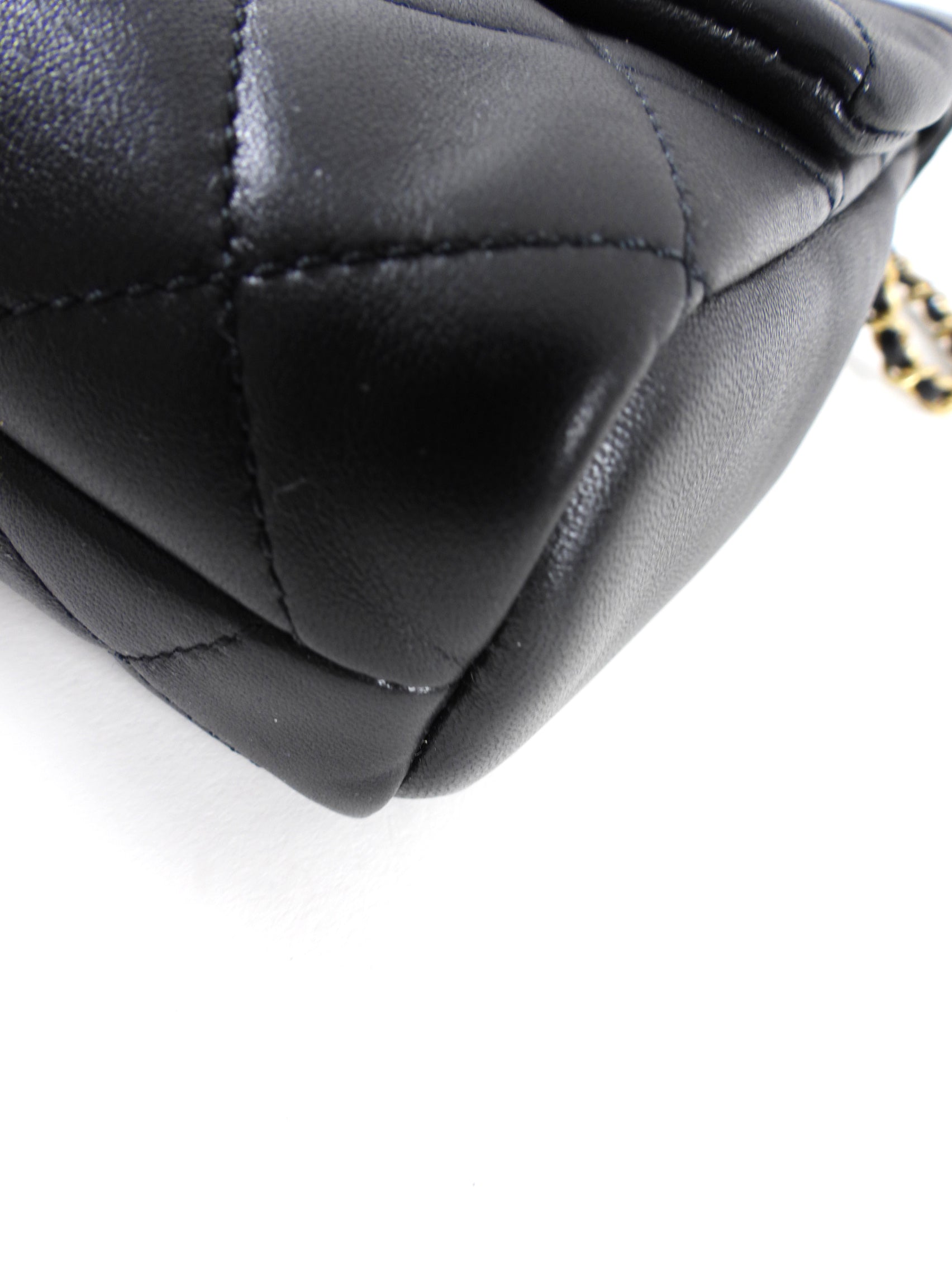 Chanel 19S Runway Black Quilted Lambskin Flap Double Side Pack Bags