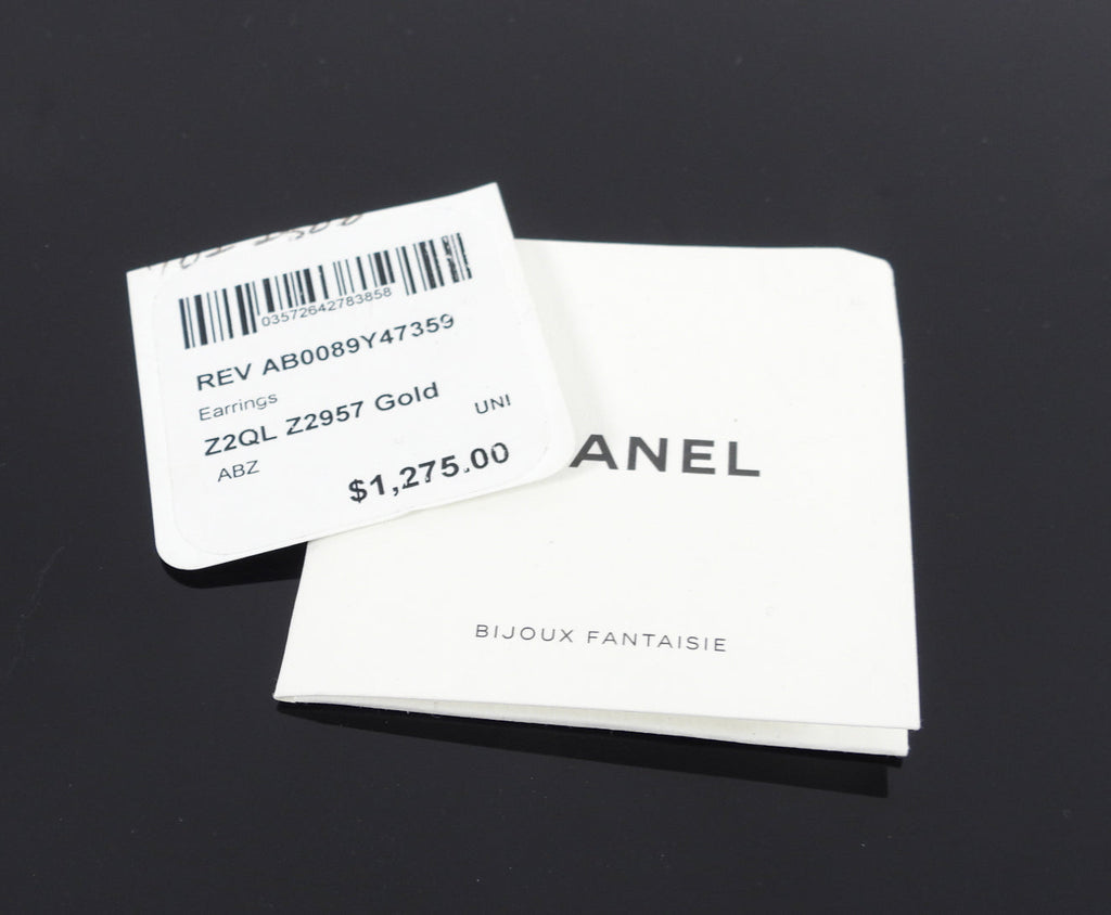 Chanel 2018 XL Braided Logo Runway Earrings