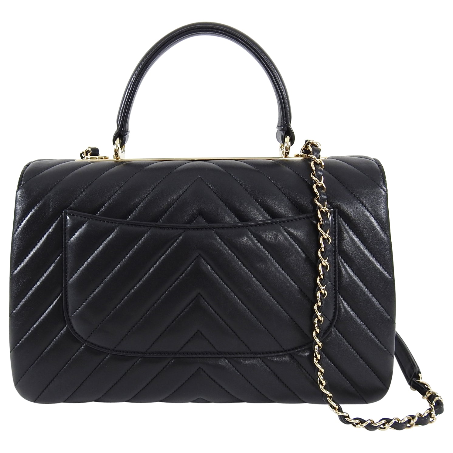 Chanel Trendy CC Chevron Medium Flap Bag with Top Handle
