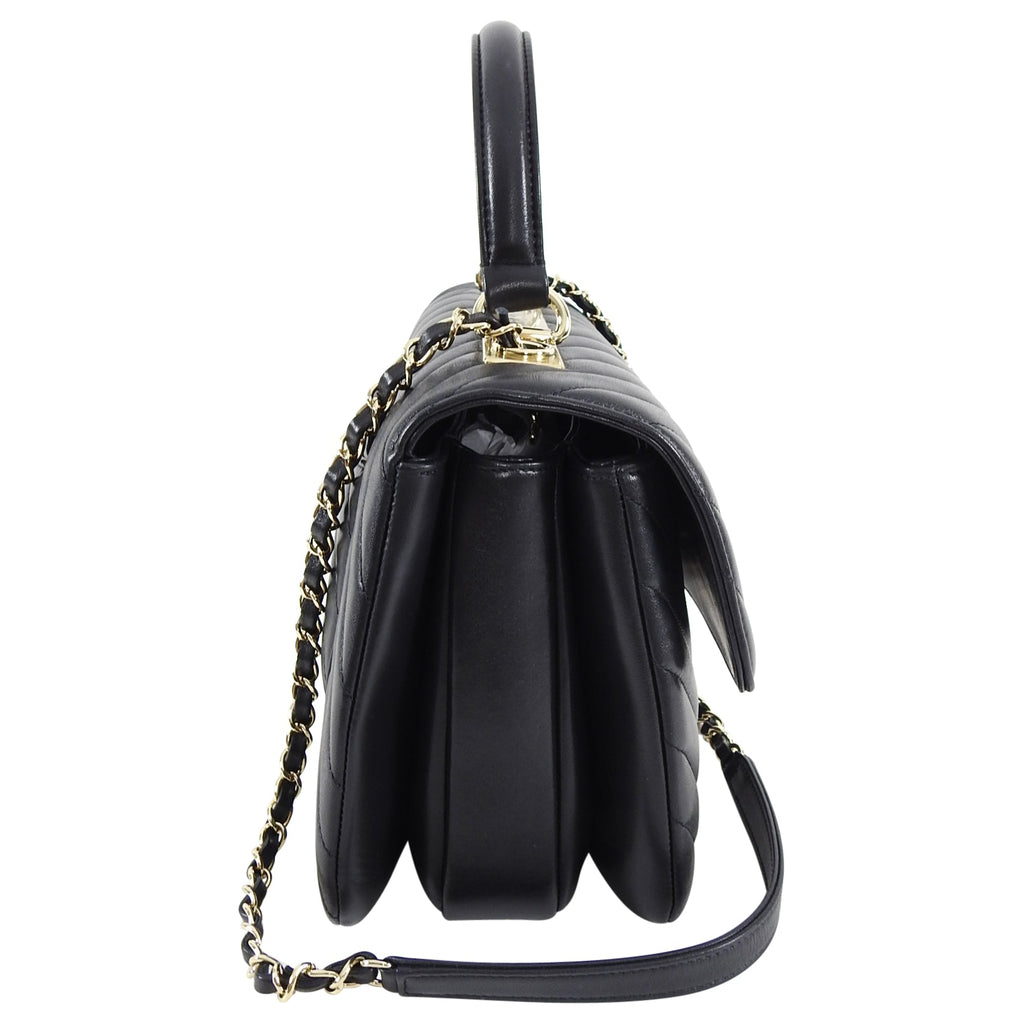 Chanel Trendy CC Chevron Medium Flap Bag with Top Handle