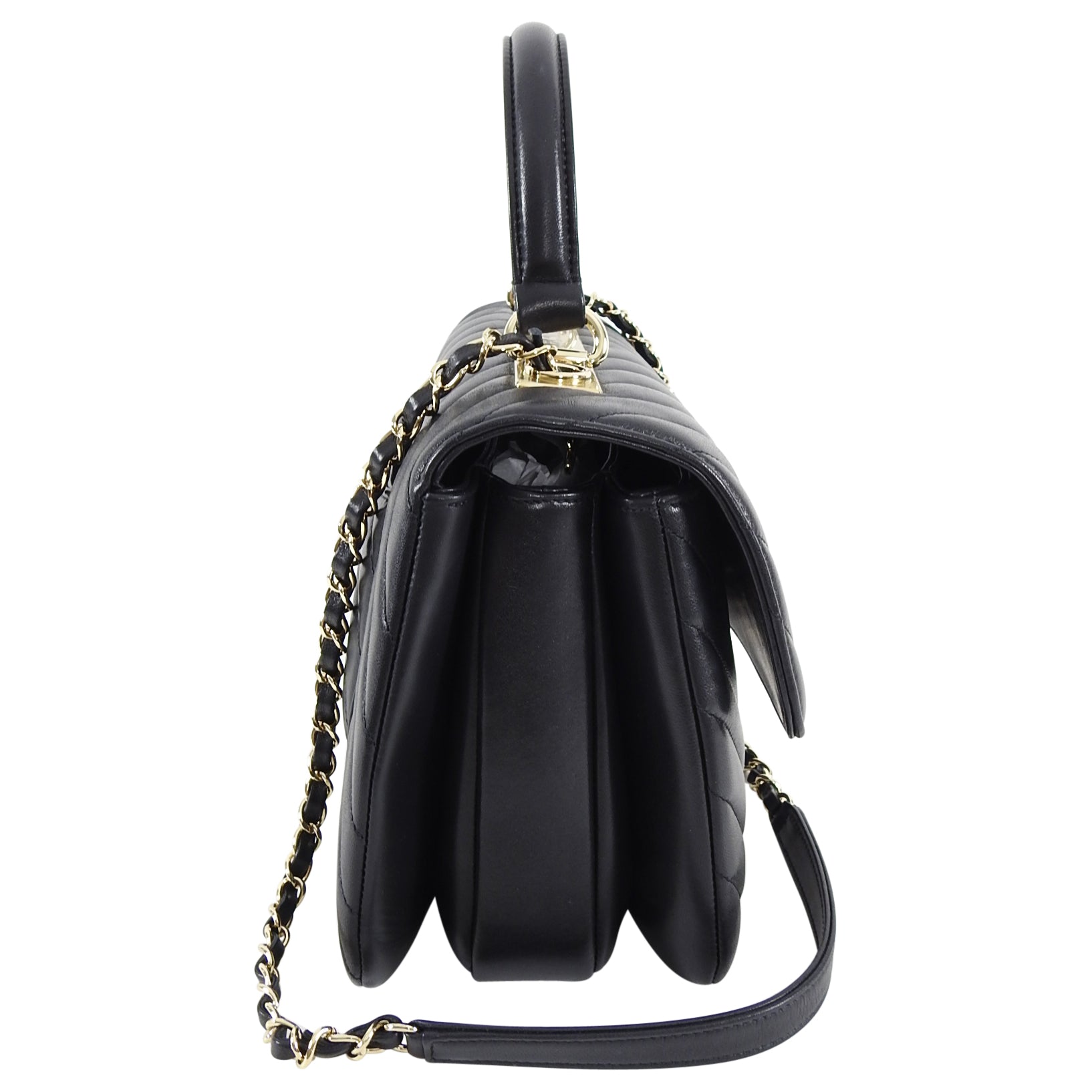 Chanel Trendy CC Chevron Medium Flap Bag with Top Handle
