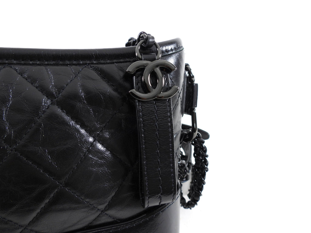 Chanel Gabrielle So Black Small Crossbody Chain Bag