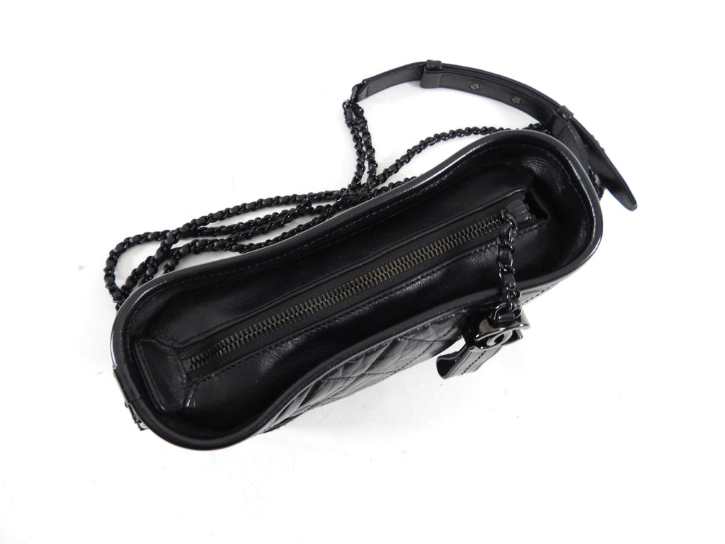 Chanel Gabrielle So Black Small Crossbody Chain Bag