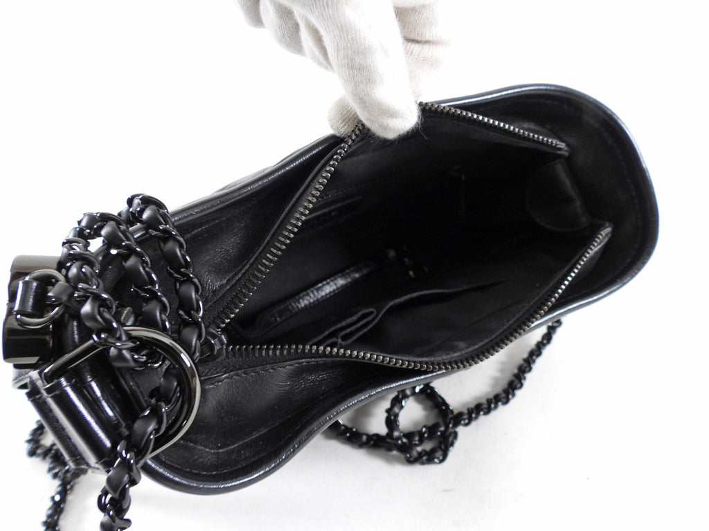 Chanel Gabrielle So Black Small Crossbody Chain Bag